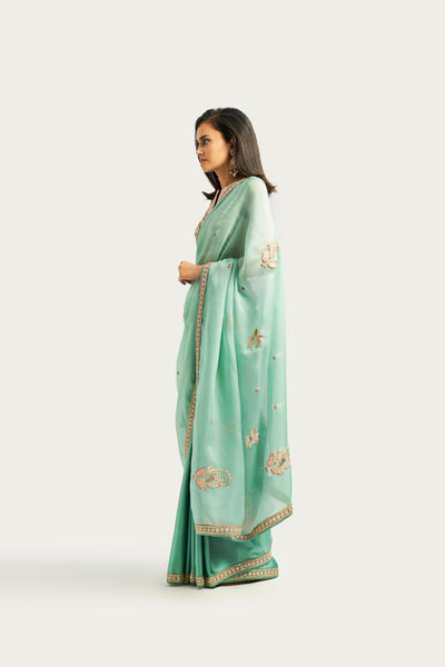 SHALIMAR BUTI JADE SAREE
