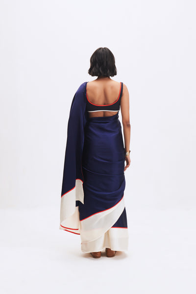 MC STRIPE SAPPHIRE BLOCK SAREE