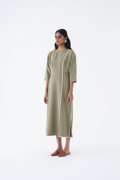 MC STRIPE SAGE DRESS