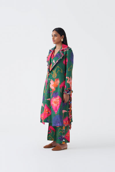 21201 OAXACA VERDE LONG TRENCH