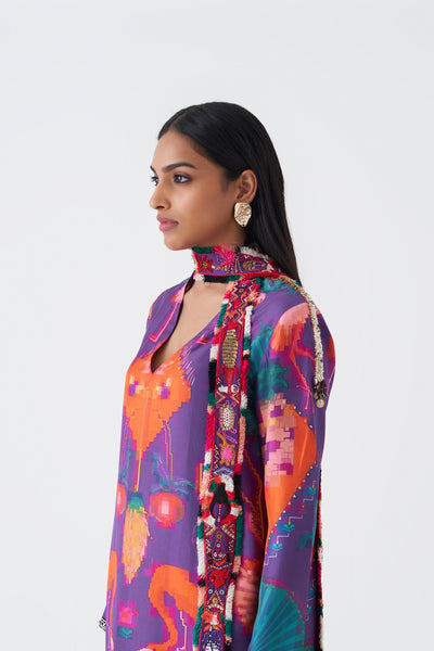 22701 OAXACA MORADO KAFTAN DRESS