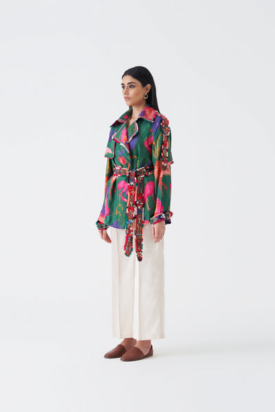 23202 OAXACA VERDE SHORT TRENCH
